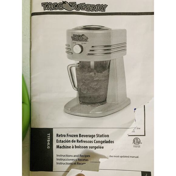 Taco Tuesday Frozen Beverage Station Nostalgia 40oz Mixer Tested See Photos - Picture 9 of 13